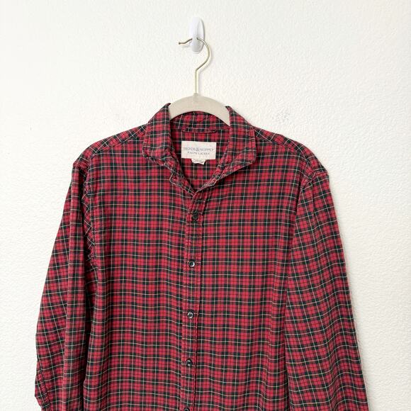 [Denim & Supply Ralph Lauren] Red Plaid Flannel Button Down Shirt Size Medium M - Picture 3 of 10